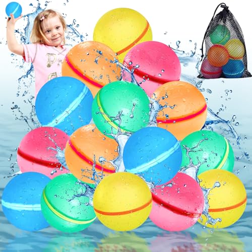 SaiXuan Wiederverwendbare Wasserbomben Silikon 15 Stück – Selbstschließend & Schnell befüllbar, Nachhaltiges Wasserspielzeug für Kinder & Erwachsene, für Garten, Pool, Strand & Familie SaiXuan Wiederverwendbare Wasserbomben Silikon 15 Stück – Selbstschließend & Schnell befüllbar, Nachhaltiges Wasserspielzeug für Kinder & Erwachsene, für Garten, Pool, Strand & Familie von SaiXuan
