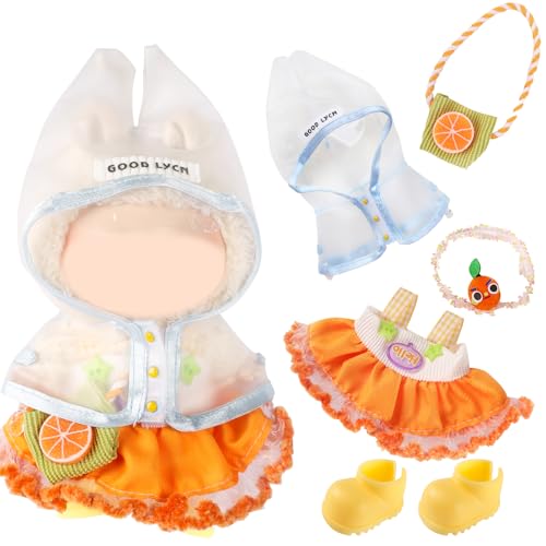 Puppenkleidung für 17 cm große Puppe mit Regenmantel für Kindergeburtstag, Jahrestag (Stil 1) von Saier tbo