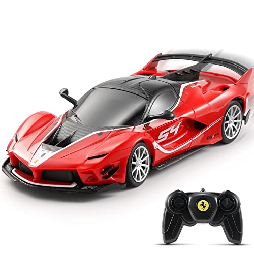 SainSmart Jr. Ferrari Ferngesteuertes Auto, 1:24 Offizielles Lizenziert LaFerrari Modellauto, Ferrari Modell RC Auto Spielzeug Geschenk für 3-18 Jahre Kinder Erwachsene (FXX K EVO Rot) von SainSmart Jr.