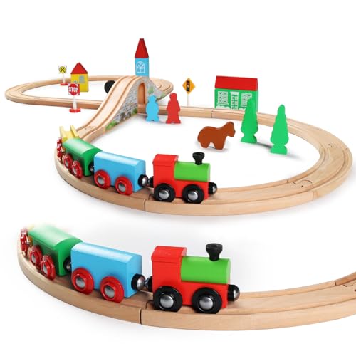 SainSmart Jr. Holzeisenbahn Set 38-teilig | FSC-zertifiziertes Lernspielzeug für Kinder 3-8 Jahre | Waldthemen mit Zügen, Tieren & Schienen | Kompatibel mit Brio, Thomas SainSmart Jr. Holzeisenbahn Set 38-teilig | FSC-zertifiziertes Lernspielzeug für Kinder 3-8 Jahre | Waldthemen mit Zügen, Tieren & Schienen | Kompatibel mit Brio, Thomas von SainSmart Jr.