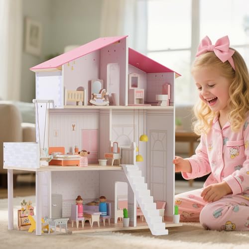 SainSmart Jr. Puppenhaus aus Holz, Rosa SainSmart Jr. Puppenhaus aus Holz, Rosa von SainSmart Jr.