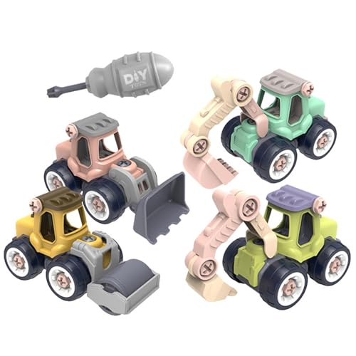 5pcs Bauwagen Gebäude Mit Schraubendreher Werkzeugen STEM Bildungsaktivität Für Kindermotorische Fähigkeitenentwicklung Nicht Giftiger ABS Kunststoff Bauspielzeug Konstruktion Spielzeug von Saiyana