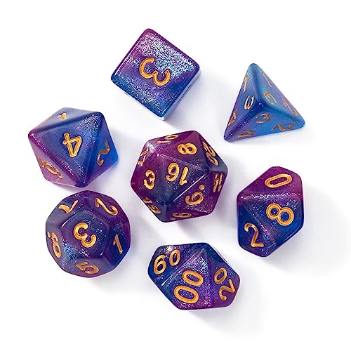 7pcs/Set Polyedrale Acryl Dices Facettenreiche Verschiedene Formen Digitales Spiel Für Club Party Family Board Game Requisiten von Saiyana