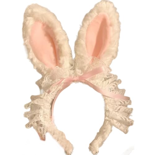 Kaninchen Cosplay Make Up Haarband Süßes Langohr Kopfbedecke Haarbänder Kopfbedeckung Haarbänder Geburtstagsfeier von Saiyana