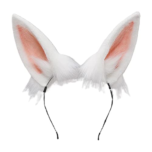 Plüsch Haare Reifen Kaninchenohren Kopfbedeckung Pelzige Haarband Süßes Kopfstück Anime Food Dress Cosplay Accessoires von Saiyana