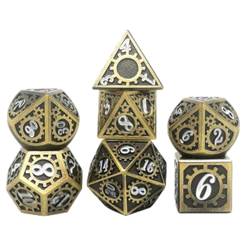 Polyedrische RPG-Würfel, Zinklegierung, Rolle für Spiele, Spielwürfel, Glückswürfel für ästhetische Tisch-RPG-Spieler, D20-Würfel-Set, hübsch, 7 Stück Polyedrische RPG-Würfel, Zinklegierung, Rolle für Spiele, Spielwürfel, Glückswürfel für ästhetische Tisch-RPG-Spieler, D20-Würfel-Set, hübsch, 7 Stück von Saiyana