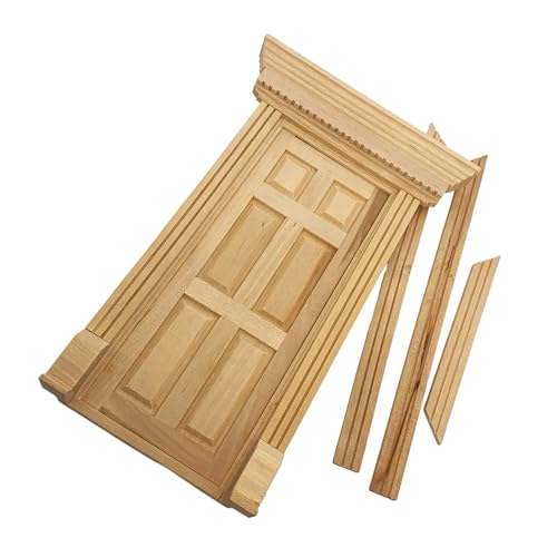 Realistischer Farbminiaturtüreingang Und Rahmen Für 1:12 Skala Miniatured House Öffnen Sich Nach Innen Funktional von Saiyana