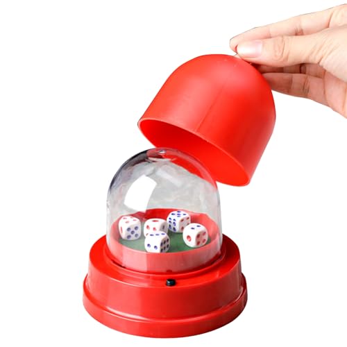 Saiyana Elektrische Walzen Set Elektrische Würfel Cup mit 5 Würfeln Automatische Würfel Roller Abdeckung Roller Cup Für Pub Bar Automatische Würfelroller von Saiyana