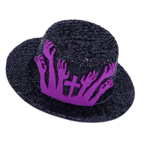 Saiyana Retros Gentleman Hat Unisex Stylish Decorative Hat Kostüm Carnivals für Themenpartys und besondere Veranstaltung(Schwarzer Hut, lila Farbe) von Saiyana