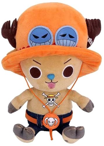 SAKAMI - One Piece - Chopper X Ace - Schlüsselanhänger/Figur/Plüsch/Toy/Anhänger/Keychain - 11cm - original & lizensiert von SAKAMI