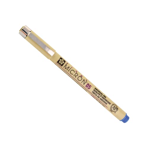 Sakura 447645 Pigma Micron Pen 05, 0,45 mm, Blau, Kunststoff von Sakura