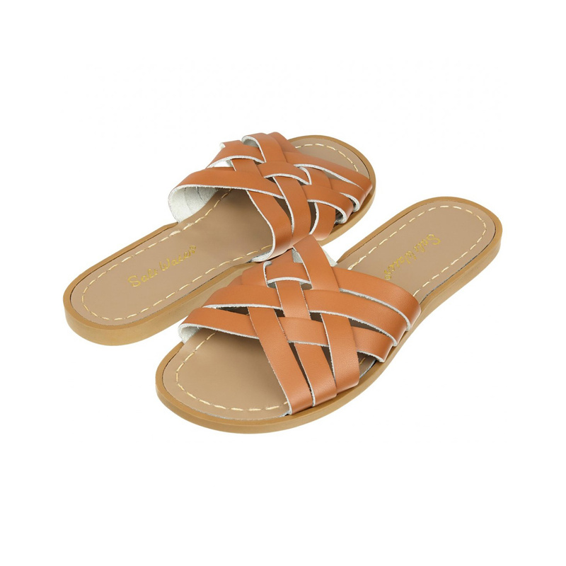 Sandalen RETRO SLIDE in brown tan von Salt-Water Sandals