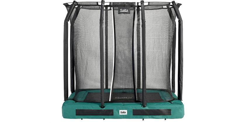 Outdoor-Bodentrampolin Premium Ground Inklusive Sicherheitsnetz 214 x 153 cm - Grün grün von Salta