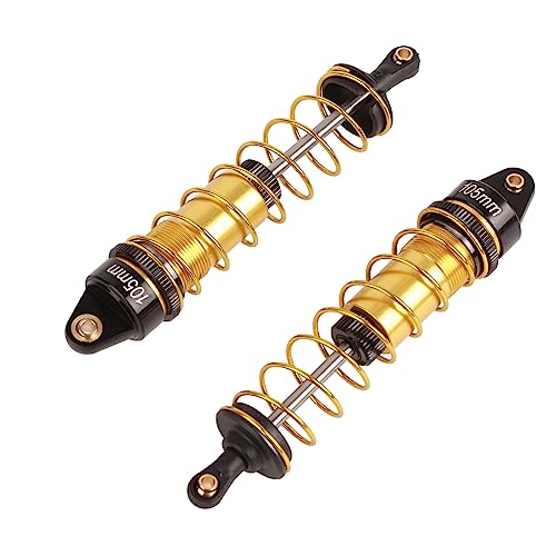 Hochwertiges, Verstellbares RC-Stoßdämpfer-Set für 1/10 RC-Cars. Schwarzer, Robuster 105-mm-Aluminiumlegierungsdämpfer mit Feder für Ausgewogenen Lauf und Vibrationsreduzierung Hochwertiges, Verstellbares RC-Stoßdämpfer-Set für 1/10 RC-Cars. Schwarzer, Robuster 105-mm-Aluminiumlegierungsdämpfer mit Feder für Ausgewogenen Lauf und Vibrationsreduzierung von Saluaqui