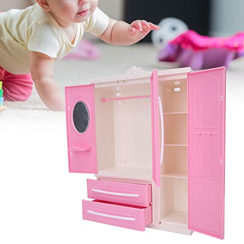 Saluaqui 3-Türer-Dollhouse-Garderobe Dolls Möbelzubehör für Mädchen-ungiftige Materialien, Sicheres Design für über 3 Saluaqui 3-Türer-Dollhouse-Garderobe Dolls Möbelzubehör für Mädchen-ungiftige Materialien, Sicheres Design für über 3 von Saluaqui