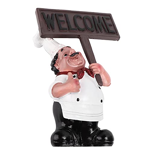 Saluaqui Charmierkoch Skulpturfigur mit Weißem Hut & Rotem Schal - Miniatur Küchendekor Ornament für Heim & Restaurant - Synthetisches Harz Saluaqui Charmierkoch Skulpturfigur mit Weißem Hut & Rotem Schal - Miniatur Küchendekor Ornament für Heim & Restaurant - Synthetisches Harz von Saluaqui