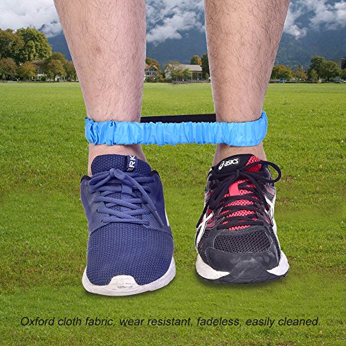 Saluaqui [Elastische Beinbänder für Verstellbares Dreibeiniges Rennseil mit Magic Tape Schnalle | Sicher, Komfortabel und Langlebig Oxford Stoff | für Kinderfuß Laufen von Saluaqui
