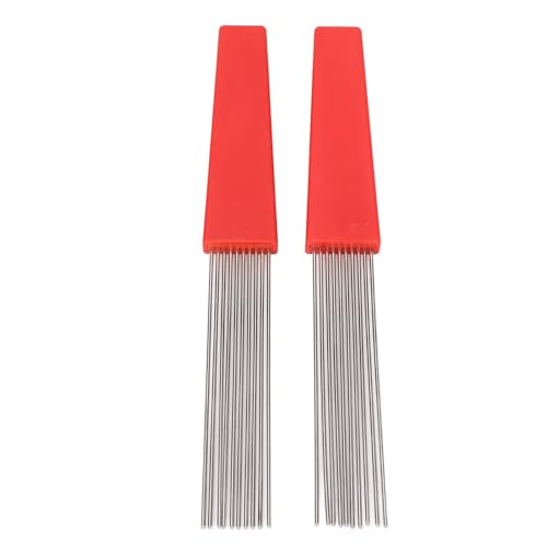 Saluaqui Ergonomisches Guiro -Schaberbürstenset mit Edelstahl und Kunststoff - 2PCS Latin Percussion Comb Style für Bands, Konzerte und Auftritte von Saluaqui