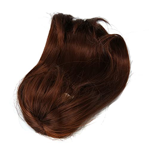 Saluaqui Hochglanz 1/6 Kugelgelenkpuppenperücke mit Pony und Hochtemperaturseide für 15,5 Bis 17 cm Puppen in Karottenorange (Dunkelbraun) von Saluaqui