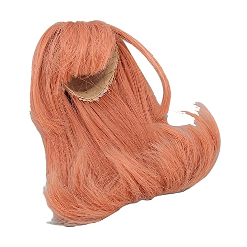 Saluaqui Hochglanz 1/6 Kugelgelenkpuppenperücke mit Pony und Hochtemperaturseide für 15,5 Bis 17 cm Puppen in Karottenorange (Karottenfarbe) von Saluaqui