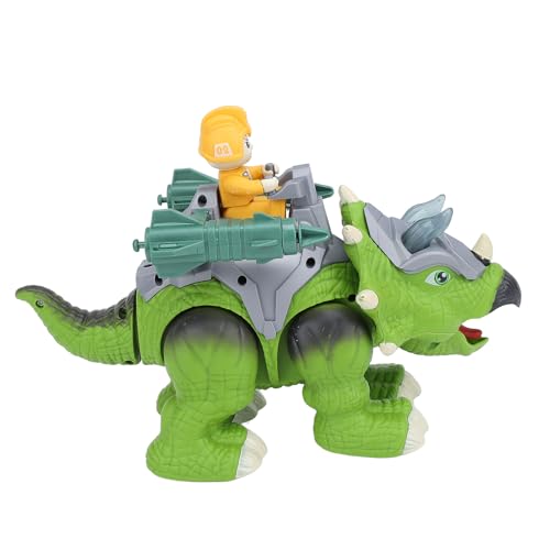 Saluaqui Interaktiver Dinosaurier -Sprühspielzeug mit Klang und Leichten Effekten für Familienversammlungen, Elektrisches Wandertrikeratops -Modell, Grüne Dinosaurierspielzeug für (Green) von Saluaqui