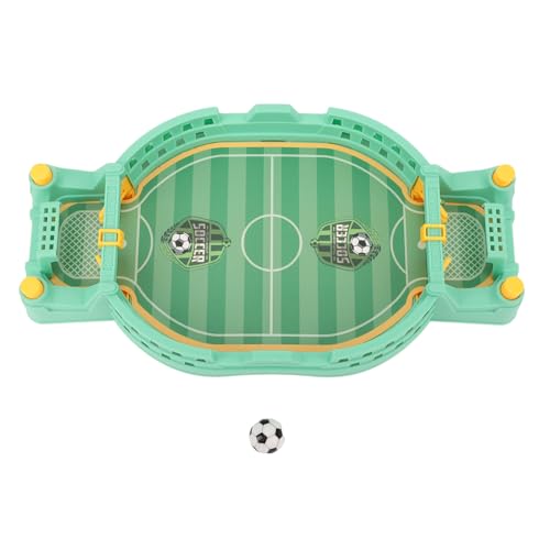 Saluaqui Interaktives Tischfußballspiel - Manuelles Torfußballtisch mit Simuliertem Felddesign, Plastikpineballspielzeug für Innenspaß - Green Desktop Sportspiel (Green) von Saluaqui