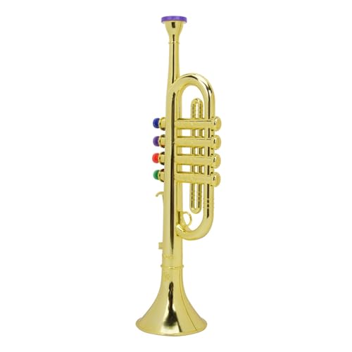 Saluaqui Kid Trompete Musikinstrument für Kinder - Golden Beschichtete Plastik -Vorschul Windinstrument mit 4 Farbenfrohen Schlüssel Kompaktes und Leichtes Musikspielzeuggeschenk Saluaqui Kid Trompete Musikinstrument für Kinder - Golden Beschichtete Plastik -Vorschul Windinstrument mit 4 Farbenfrohen Schlüssel Kompaktes und Leichtes Musikspielzeuggeschenk von Saluaqui