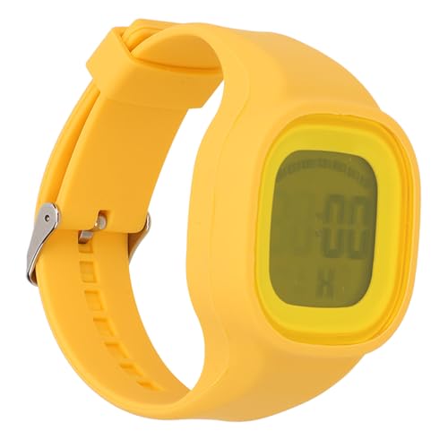 Saluaqui Kids Analog & Digital Sports Uhr 7 Farb LED Backlight Alarm Stoppwatch Week Kalender 50m Wasserdicht Verstellbar Silikongurt für Jungen und Mädchen - Gelb (Yellow) von Saluaqui