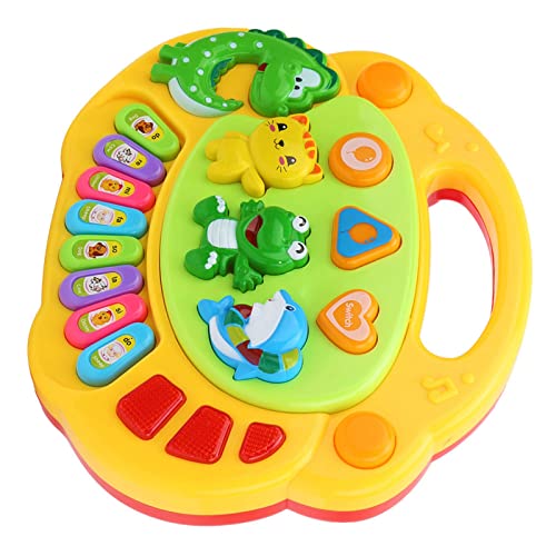 Saluaqui Nettes Cartoon Tiermuster Baby Musical Toy mit Licht und Klängen, Pädagogische Elektronische Klaviermusikspielzeug für Kleinkindentwicklung - Gelb ((CP5097 gelb)) von Saluaqui