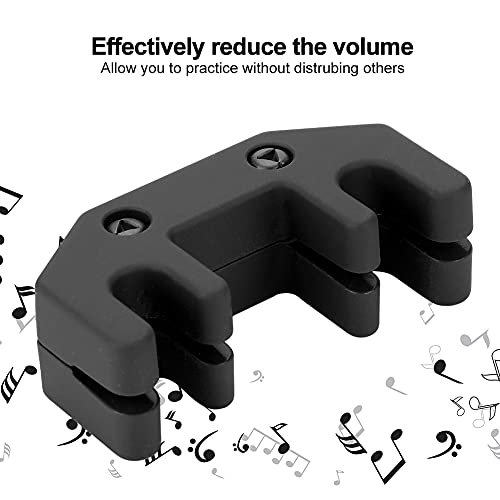 Saluaqui Professionelle Geigenschärfe für das Üben - Metall- und Gummi Musikinstrumente Zubehör für Reduziertes Volumen Leichtes und Tragbares Geigenpraxis Tool in Rot (Black #02) von Saluaqui