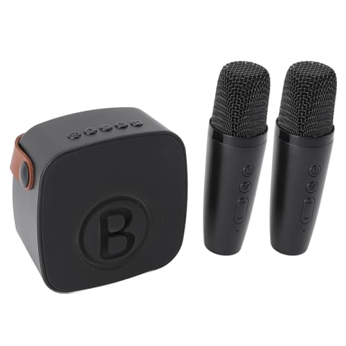 Saluaqui Professionelle Mini-Karaoke-Maschine Tragbarer - Karaoke-Lautsprecher mit Klarem Sound und Integriertem Mikrofon für Baby- und Kinderunterhaltung (Doppelmikrofon) von Saluaqui