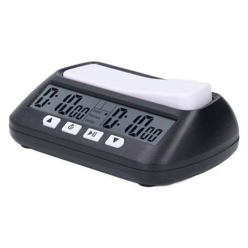 Saluaqui Professioneller Digitaler Schachkakt -Timer mit Klarem Display Tragbares Design für Schachspiele und GO -Schachspiel Geeignet (Black) von Saluaqui