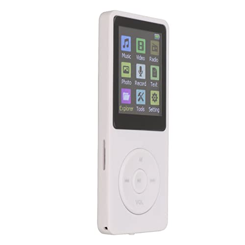 Saluaqui Ultra Thin Digital Music Player mit 1,8 -Zoll -LCD Display, Unterstützt MP3 und MP4, Maximal 64 G Speicherkapazität, Tragbarer Soundplayer für Musikliebhaber (White) von Saluaqui