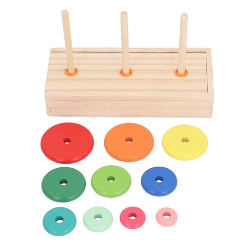 Saluaqui Verbessern Sie das Logische Denken mit 10 Ringen Holzturm Bildungsrätselspiel für - Sicheres und Umweltfreundliches Hirnteaserspielzeug Saluaqui Verbessern Sie das Logische Denken mit 10 Ringen Holzturm Bildungsrätselspiel für - Sicheres und Umweltfreundliches Hirnteaserspielzeug von Saluaqui