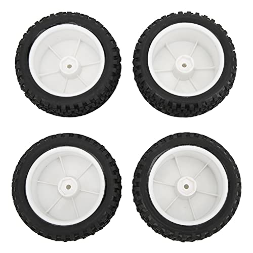 Saluaqui Verbesserte 4PCS -RC -Reifen und mit 12 Mm Sechskant für 1/10 Off Straßenwagen Schwarze Gummireifen und Plastiknabe für Bessere Griffe und Leistung (White) von Saluaqui