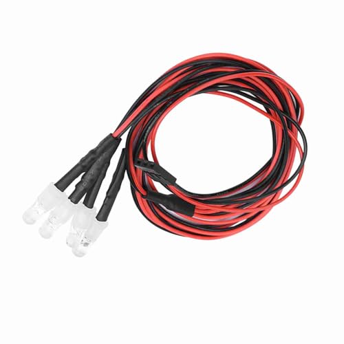 Saluaqui Verbesserte Leistung RC -Scheinwerfer LED -Leuchten 4pcs 5 Mm für Modell Drift Car Vehikel Weißes Licht RC Zubehör mit Geringem Stromverbrauch und Hoher Simulation (Licht 2 weißes Licht) von Saluaqui