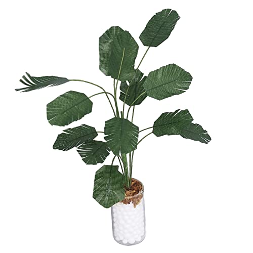 Saluaqui Vivid Miniature Dollhouse Bananenbaumdekoration 1:12 Blatt Pflanze Bonsai Green Ornament für Dollhouse Collection (L) von Saluaqui