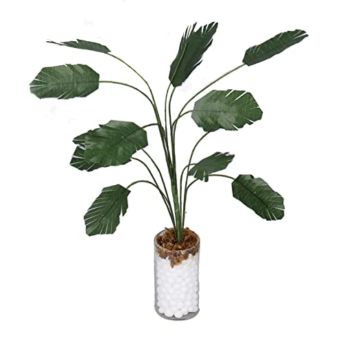 Saluaqui Vivid Miniature Dollhouse Bananenbaumdekoration 1:12 Blatt Pflanze Bonsai Green Ornament für Dollhouse Collection (S) von Saluaqui