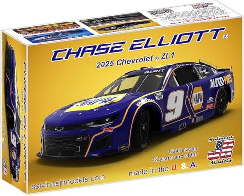 Salvinos JR Models Chase Elliott 2025 NAPA Modellautobausatz für Erwachsene, Kunststoff, Maßstab 1:24 von Salvinos Jr Models