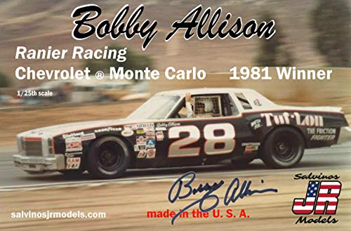 Salvinos Jr Models BAMC1981R 1/25 Bobby Allison #28, Ranier Racing Chevy, 1981 Modellbausatz, Modellbauzubehör, Mehrfarbig Salvinos Jr Models BAMC1981R 1/25 Bobby Allison #28, Ranier Racing Chevy, 1981 Modellbausatz, Modellbauzubehör, Mehrfarbig von Salvinos Jr Models