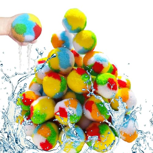 60 Stück Wasserbomben Wiederverwendbar | Baumwoll Wasserbomben | Wasserbomben Splash Bälle | Splash Wasserbälle für Kinder Erwachsene im Garten Pool und Trampolin Sommer 60 Stück Wasserbomben Wiederverwendbar | Baumwoll Wasserbomben | Wasserbomben Splash Bälle | Splash Wasserbälle für Kinder Erwachsene im Garten Pool und Trampolin Sommer von Salyeeluly