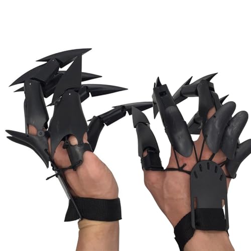 Salyeeluly Bewegliche Fingerverlängerungsspielzeuge,Halloween Bewegliche Finger, Tragbare schreckliche Fingerverlängerung, Gruselige Skeletthände, Knochenklaue, Hand- -Horror-Requisiten, Salyeeluly Bewegliche Fingerverlängerungsspielzeuge,Halloween Bewegliche Finger, Tragbare schreckliche Fingerverlängerung, Gruselige Skeletthände, Knochenklaue, Hand- -Horror-Requisiten, von Salyeeluly