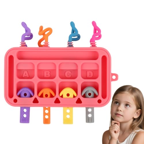 Salyeeluly Kleinkind Aktivitätsbrett - Sensorikbrett Spielzeug - Pädagogisches Steckspiel Aus Silikon Für Krippe Kindergarten Und Kleinkindbeschäftigung von Salyeeluly