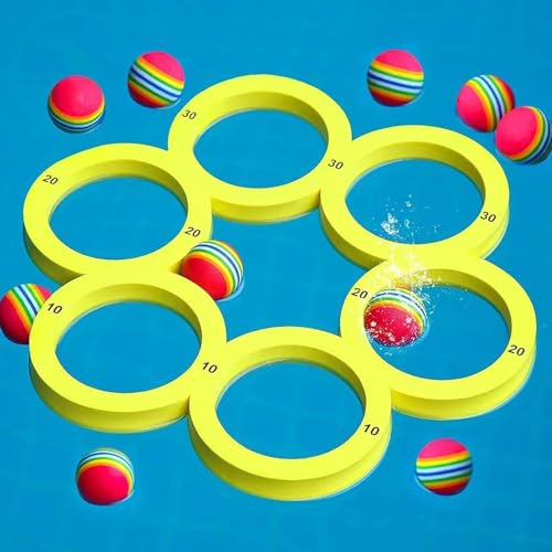 Salyeeluly Poolspielzeug Wasserspielzeug Kinder | Wassersportspielzeug für Pool Schwimmende Wurfspiele mit 12 Bällen | Pool Spielzeug Erwachsene | Poolwasserspielzeug für Familie Jugendliche Salyeeluly Poolspielzeug Wasserspielzeug Kinder | Wassersportspielzeug für Pool Schwimmende Wurfspiele mit 12 Bällen | Pool Spielzeug Erwachsene | Poolwasserspielzeug für Familie Jugendliche von Salyeeluly