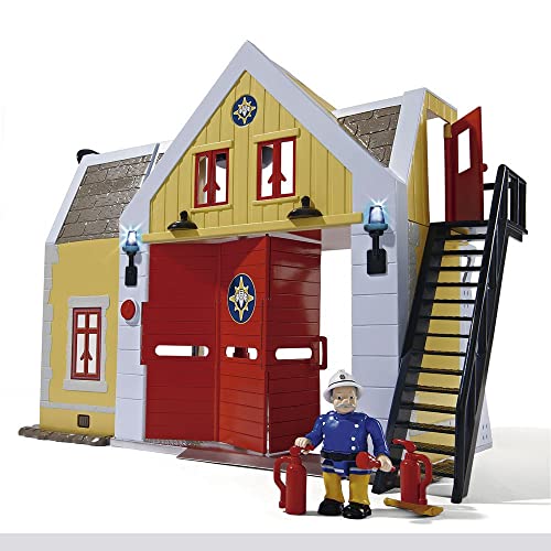 Offizielle Feuerwehrmann Sam – Feuerwehrstation mit Figur (Simba 9251062) von Simba
