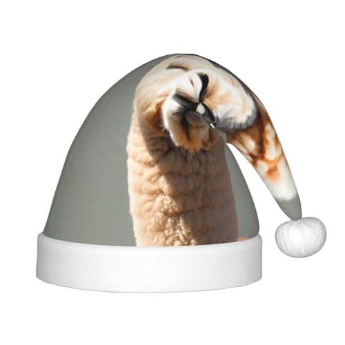 Alpaka-Avatar-Weihnachtsmütze – klassische Weihnachtsmann- und Neujahrsparty-Kopfbedeckung – perfekt für Feiertage, Halloween von SamLng