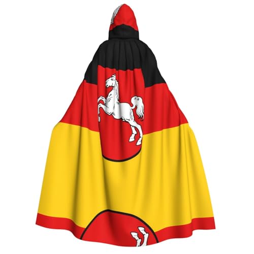 Flagge Niedersachsen Kapuzenumhang Erwachsene - Universal Rollenspiel Kostüm Cosplay Umhang Robe - Perfekt für Halloween, Ostern, Karneval Flagge Niedersachsen Kapuzenumhang Erwachsene - Universal Rollenspiel Kostüm Cosplay Umhang Robe - Perfekt für Halloween, Ostern, Karneval von SamLng
