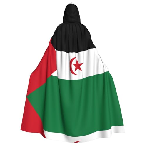 Flagge der Westsahara Kapuzenumhang Erwachsene - Universal Rollenspiel Kostüm Cosplay Umhang Robe - Perfekt für Halloween, Ostern, Karneval von SamLng