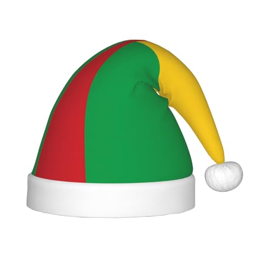 Flagge von Guinea-Bissau Weihnachtsmütze, klassische Weihnachtsmann- und Neujahrsparty-Kopfbedeckung, perfekt für Feiertage, Halloween von SamLng