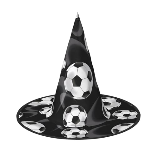 Fußball Schwarz Erwachsene Halloween Kostüm Hut - Hexenhut Party Zubehör - Faltbar für Weihnachten, Ostern & Halloween Fußball Schwarz Erwachsene Halloween Kostüm Hut - Hexenhut Party Zubehör - Faltbar für Weihnachten, Ostern & Halloween von SamLng
